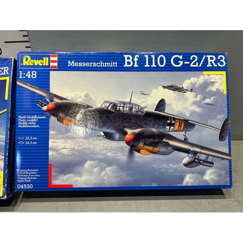 55 - 4 Revell model kits, war planes