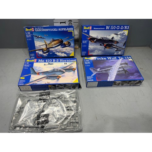 55 - 4 Revell model kits, war planes