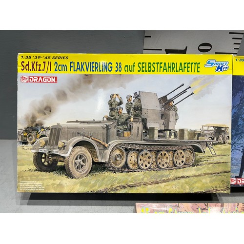 64 - 3x Dragon models inc, geschutzwagen, sturm-infanteriegeschuts & flakvierling