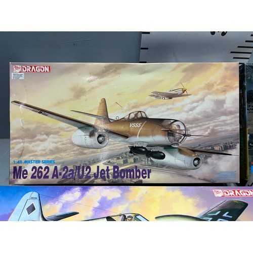 65 - 6x Dragon planes inc, fw190a-7, he 162a-2, fw190g-3 jet bomber etc