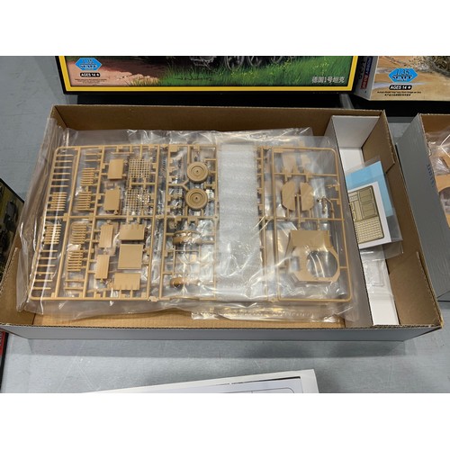 73 - 4x Hobby boss kits inc, land wasser-schlepper, flakpanzer, m35 panzerwagen + another