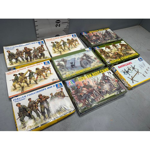 79 - 8x Italeri soldier sets