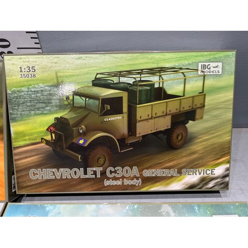 80 - 4x IBG models inc, scammel pioneer truck + 3 different Chevrolet trucks