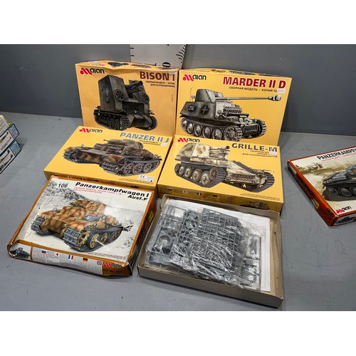 106 - 6 Aian tanks inc Bison 1, Grille-M, Danzer IIJ, Marder II, Danzerkampf-wagen II + Panzerkampfwagen I