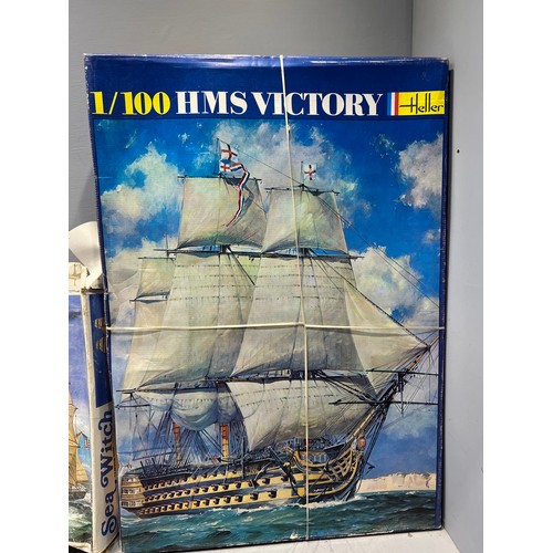 113 - 2 model ships inc Lindbergs 'Sea Witch' + Heller HMS victory