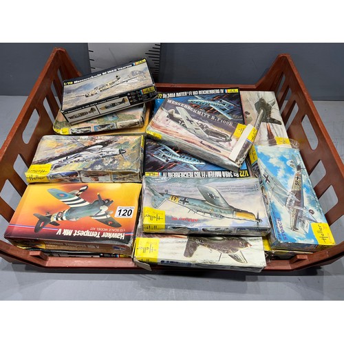 120 - Box of 21 Heller aeroplane model kits