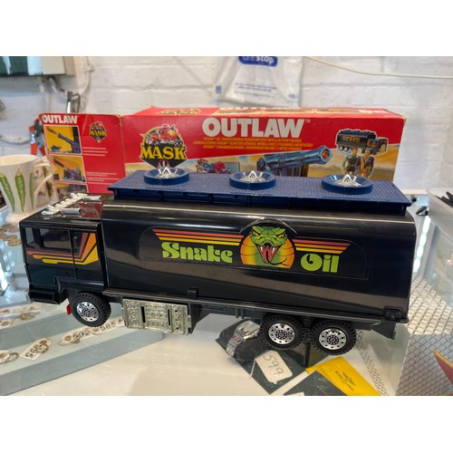 172 - Vintage mask outlaw toy on original box