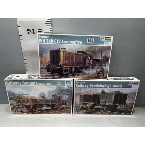 155 - 3 x Trumpeteer models inc, WR 360 C12 locomotive + Gondalo x 2