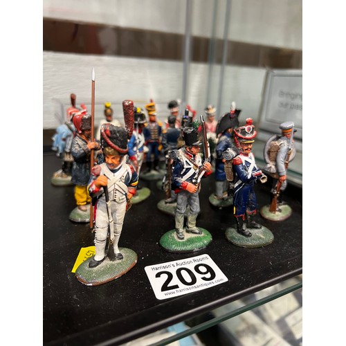 209 - Tray of Del Prado military figures (tray not inc)