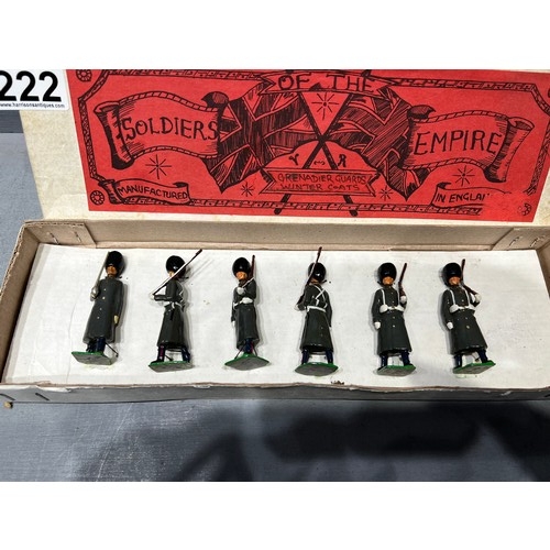 222 - Boxed soldiers of the Empire. Grenadier guards in Winter coats