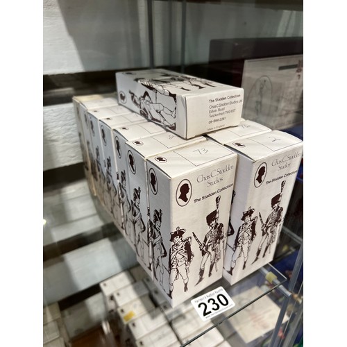 230 - 15 boxed 'The Stradden' collection. Collectors range of military figures kit. Made in England