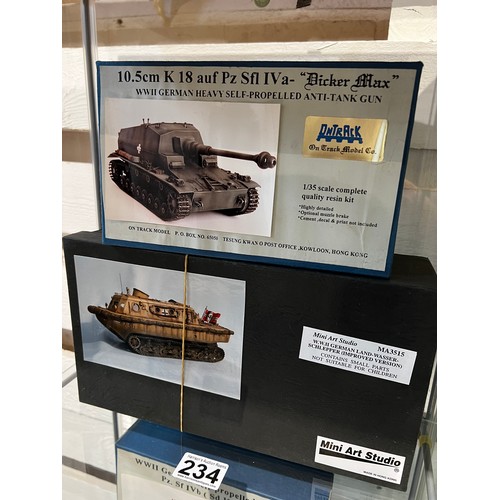 234 - 2 boxed model tank kits