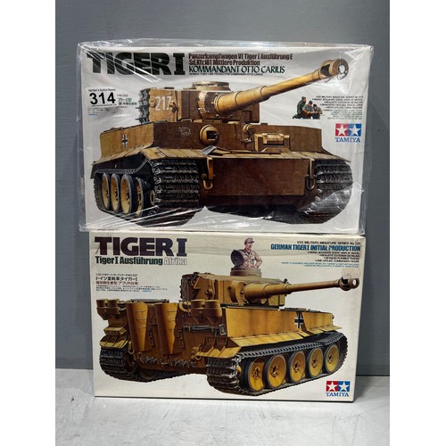 314 - 2x Tamiya tiger 1 tanks