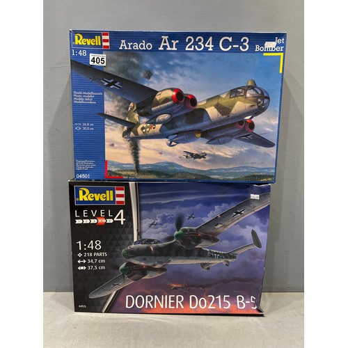 405 - 2 Revell boxed model airplane kits