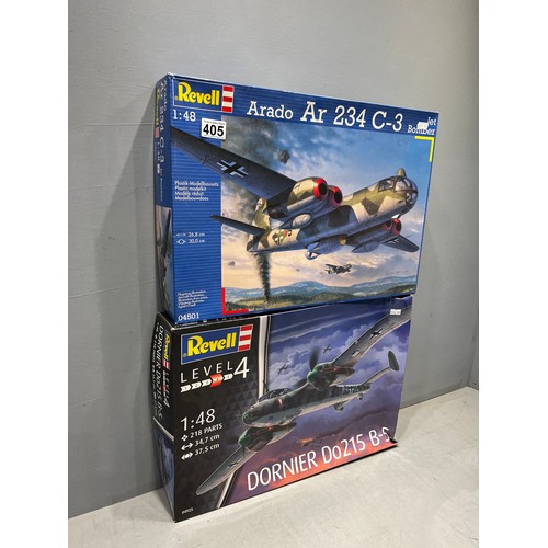 405 - 2 Revell boxed model airplane kits