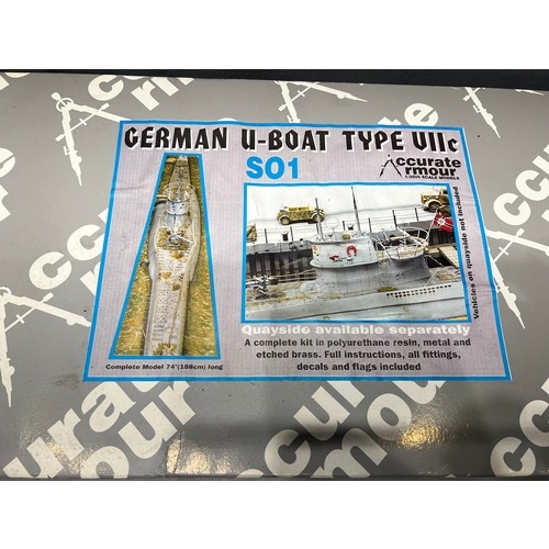 468 - Accurate armar, German U-boat type VII sol model kit