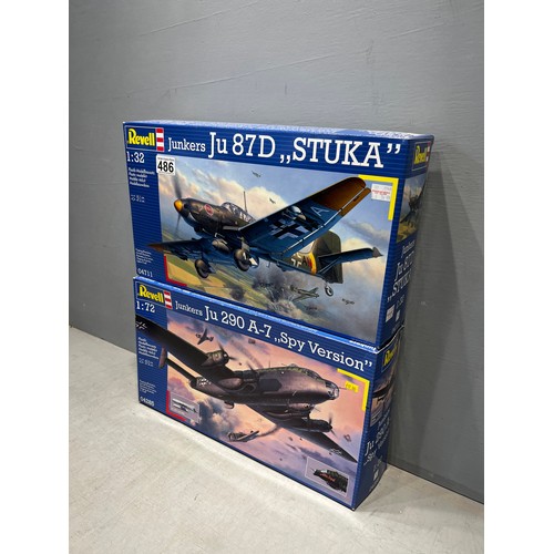 486 - 2x Revell junkers 'stuka' & ju 290-A-7 'spy version'