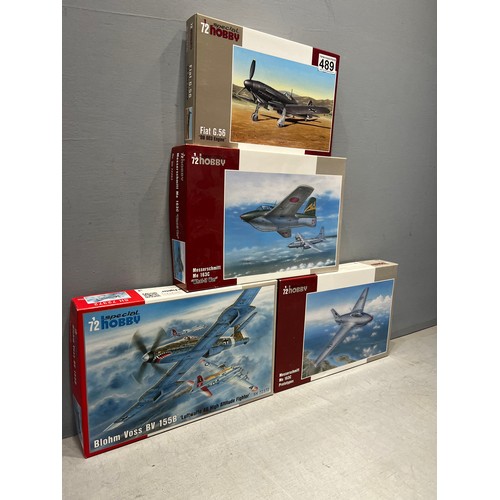 489 - 4x Special hobby fighter planes