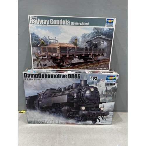 492 - Trumpeter dampflokomotive BR86 with railway gendola