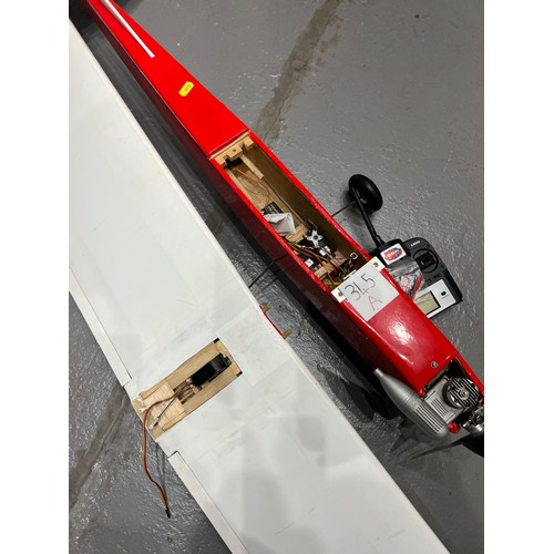 345A - Red & White Model Aeroplane + remote