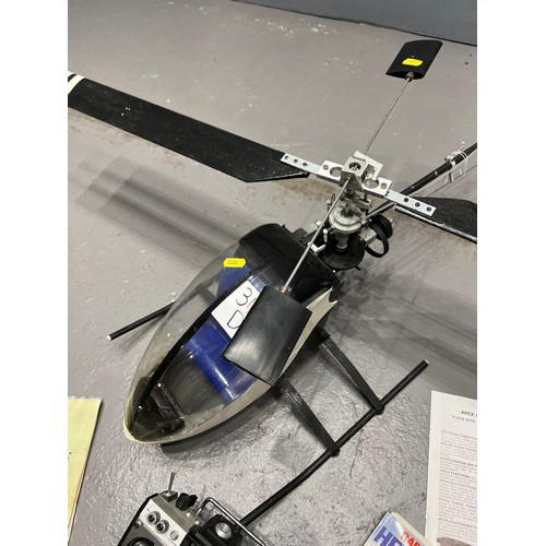 345D - Model helicopter (Micro mold LARK 2 ) + Apex 7 remote control system