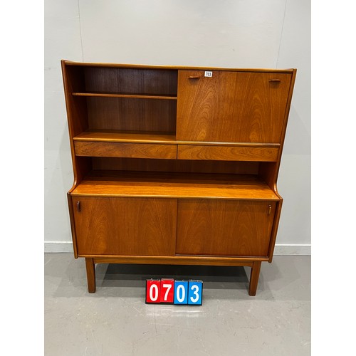 703 - Nathan teak sideboard sliding door mid century retro