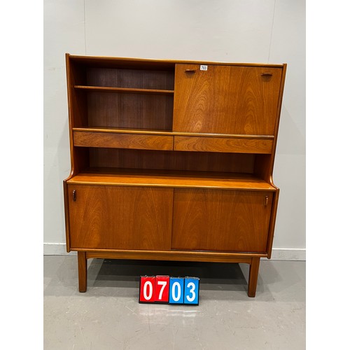 703 - Nathan teak sideboard sliding door mid century retro