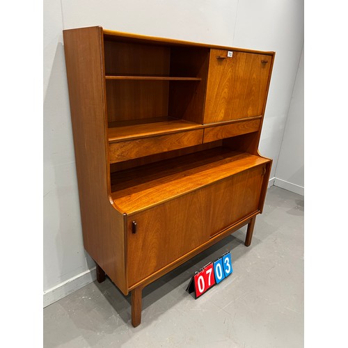 703 - Nathan teak sideboard sliding door mid century retro