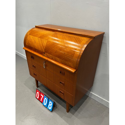 708 - Danish mid century teak bureau by egon ostergaard