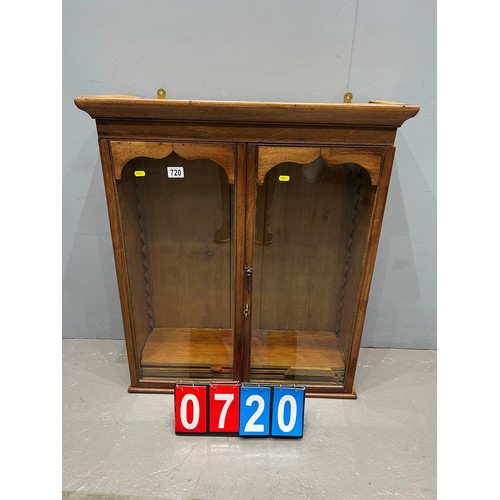 720 - Early Victorian wall display cabinet