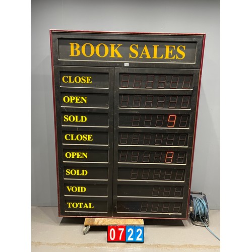 722 - Bingo sign 'Book sales' large approx 6ft x 3ft