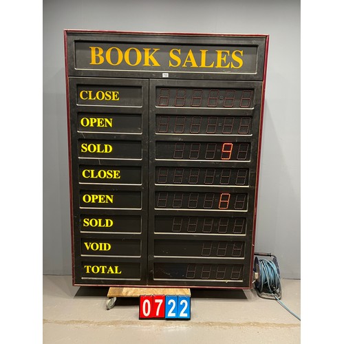 722 - Bingo sign 'Book sales' large approx 6ft x 3ft