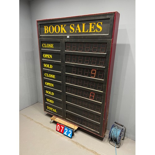 722 - Bingo sign 'Book sales' large approx 6ft x 3ft