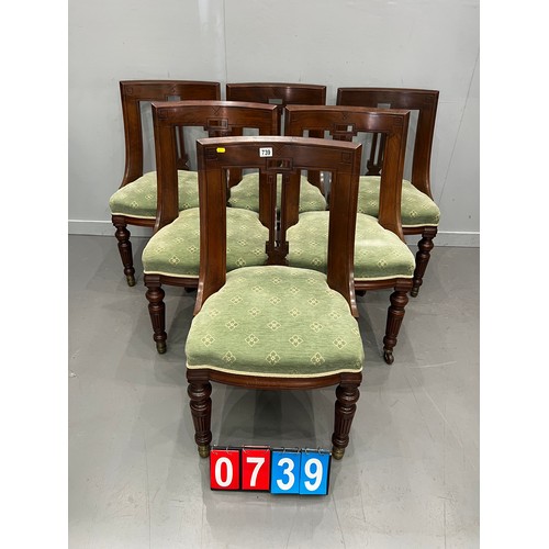 739 - Superb quality set of 6 victorian dining chairs