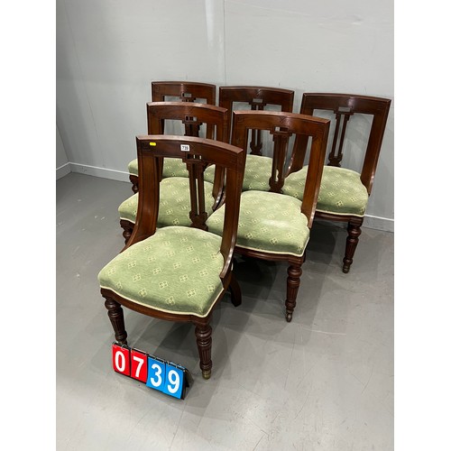 739 - Superb quality set of 6 victorian dining chairs