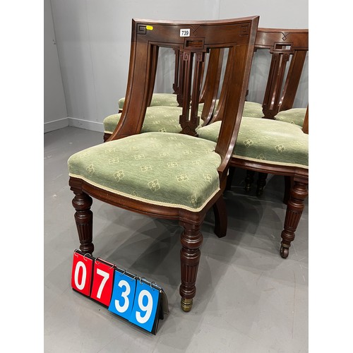 739 - Superb quality set of 6 victorian dining chairs