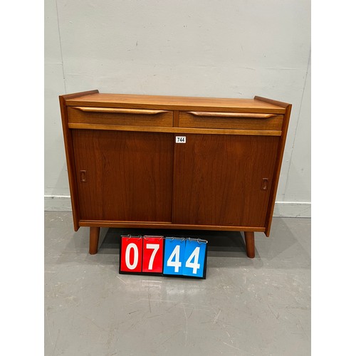 744 - Danish style mid century cabinet with drawers