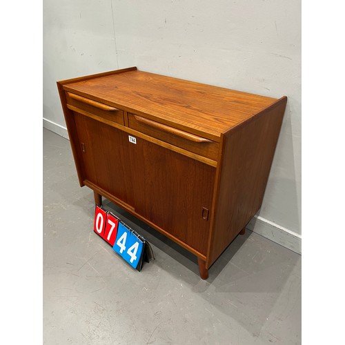 744 - Danish style mid century cabinet with drawers