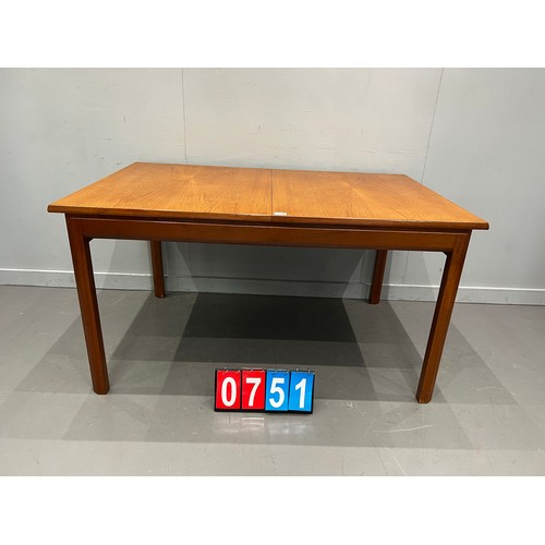 751 - Mid century teak extending dining table by white & newton clean