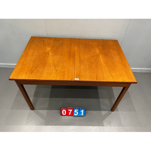 751 - Mid century teak extending dining table by white & newton clean