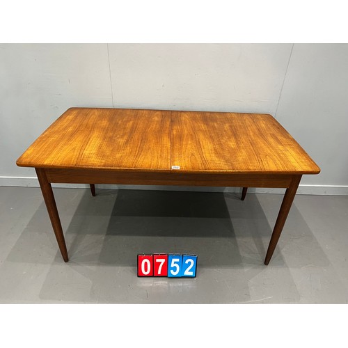 752 - Mid century teak extending dining table