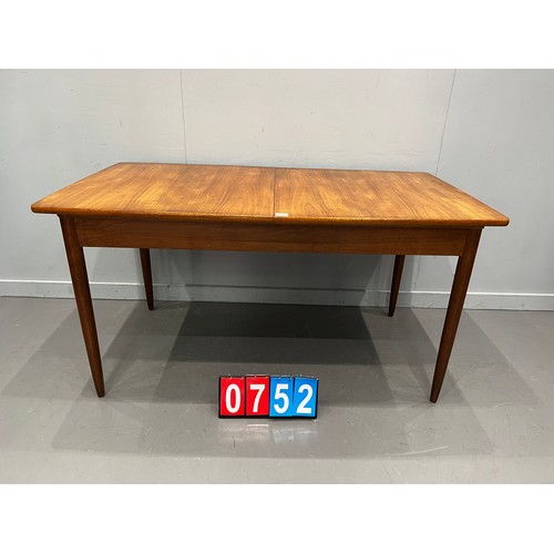 752 - Mid century teak extending dining table