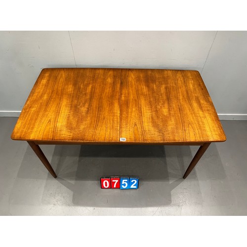 752 - Mid century teak extending dining table