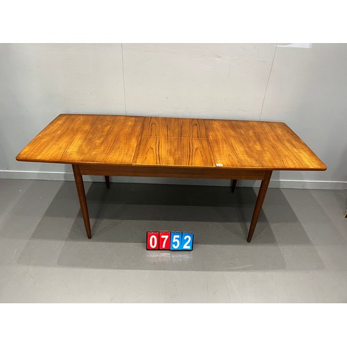 752 - Mid century teak extending dining table