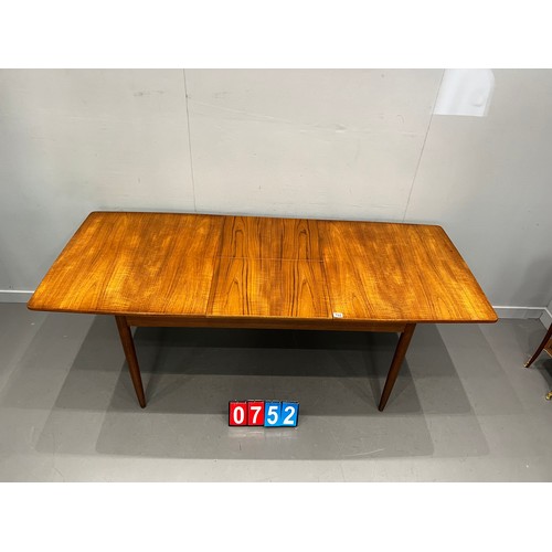 752 - Mid century teak extending dining table