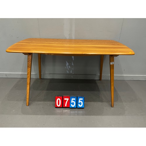 755 - Ercol Blonde plank table very clean