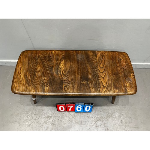 760 - Ercol coffee table with magazine rack