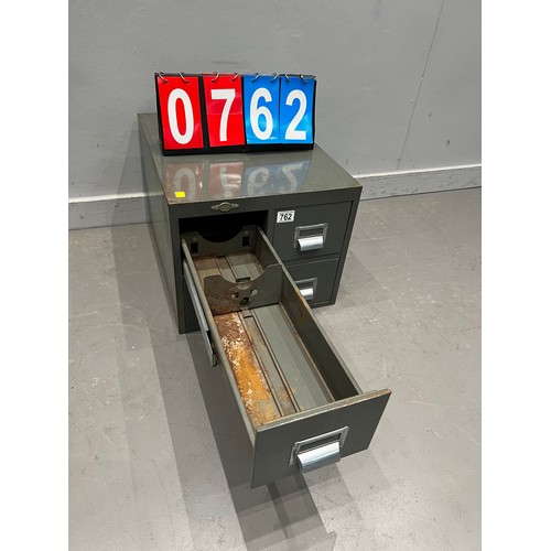 762 - Industrial 4 draw filing cabinet