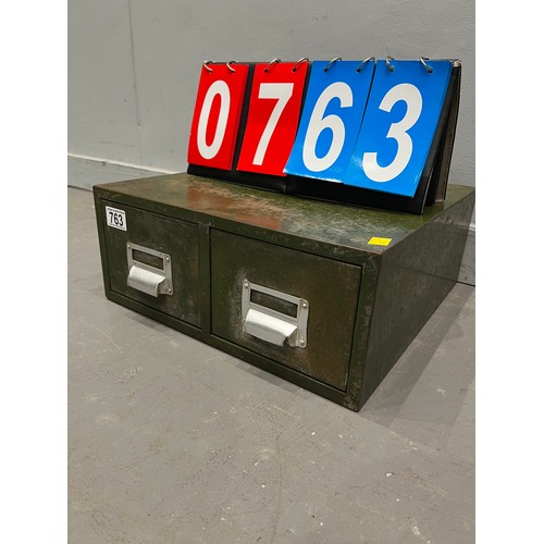 763 - Industrial 2 draw table top filer