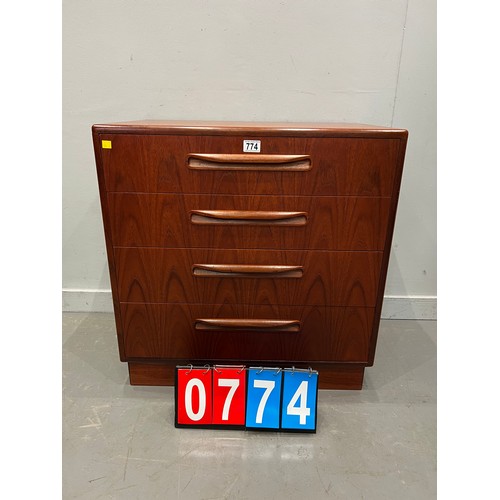 774 - G-plan fresco chest of 4 drawers